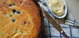 Recipe of the Week - Blueberry Skillet Cornbread with Maple Butter