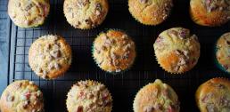 Recipe of the Week - Rhubarb Coffee Cake Muffins with Pecan Streusel